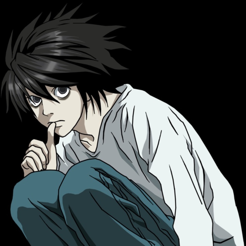 L Death Note spiky black anime cosplay wig